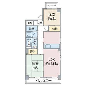 2LDK 間取り図