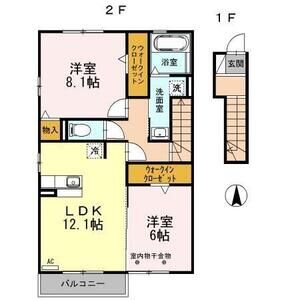 2LDK 間取り図