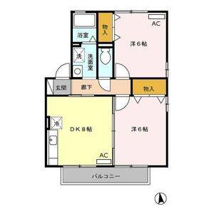 2DK 間取り図