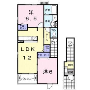 2LDK 間取り図