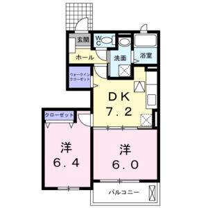 2DK 間取り図