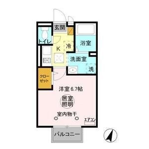 1K 間取り図