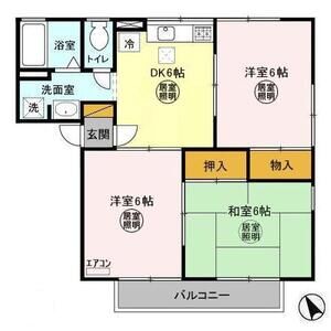 3DK 間取り図
