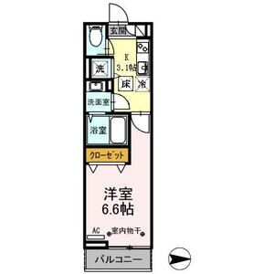 1K 間取り図