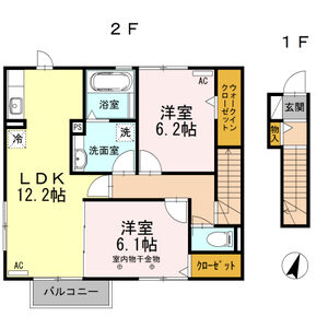 2LDK 間取り図
