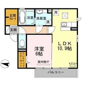 1LDK 間取り図