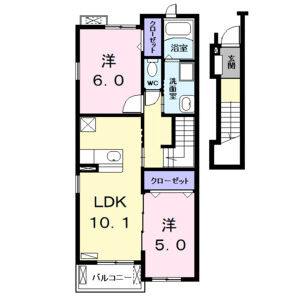 2LDK 間取り図