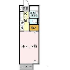 1K 間取り図