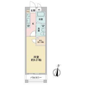 1K 間取り図