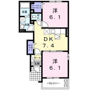 2DK 間取り図