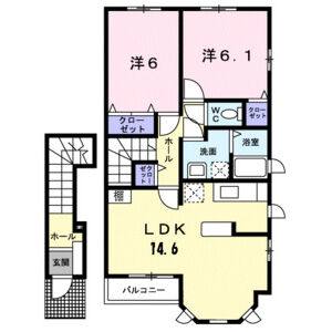 2LDK 間取り図