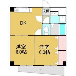 2DK 間取り図