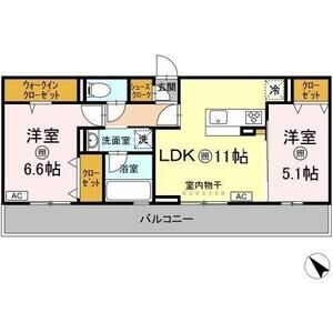 2LDK 間取り図