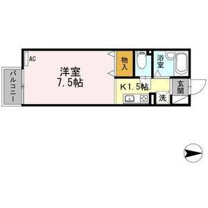 1K 間取り図