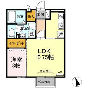 1LDK 間取り図
