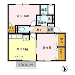2DK 間取り図