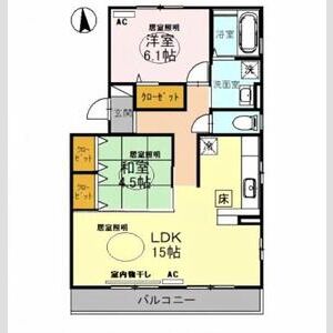 2LDK 間取り図