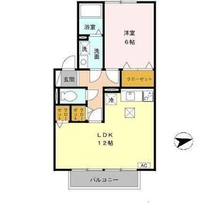 1LDK 間取り図