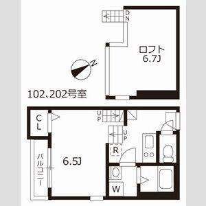 1K 間取り図