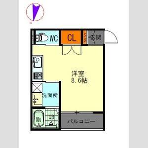 ワンルーム 間取り図