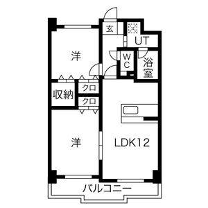 2LDK 間取り図