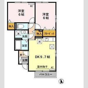 2DK 間取り図