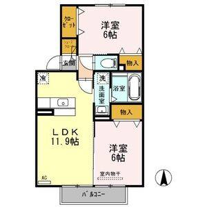 2LDK 間取り図