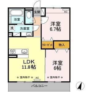 2LDK 間取り図