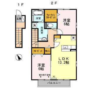 2LDK 間取り図