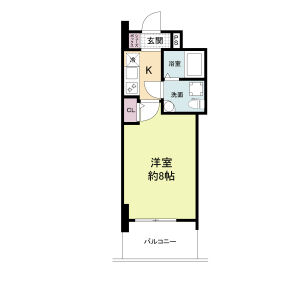 1K 間取り図