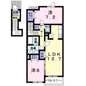 2LDK 間取り図