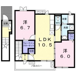 2LDK 間取り図