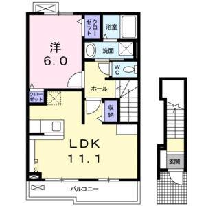 1LDK 間取り図