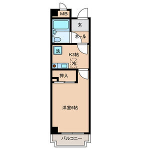 1K 間取り図