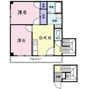 2DK 間取り図