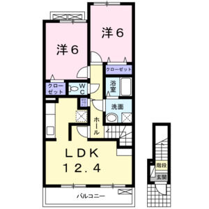 2LDK 間取り図