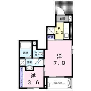 1K 間取り図