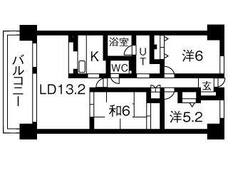 3LDK 間取り図