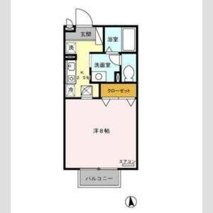 1K 間取り図