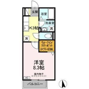 1K 間取り図