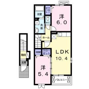 2LDK 間取り図