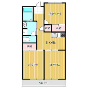 3DK 間取り図