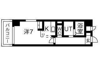 1K 間取り図