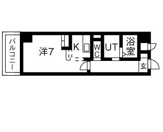 1K 間取り図