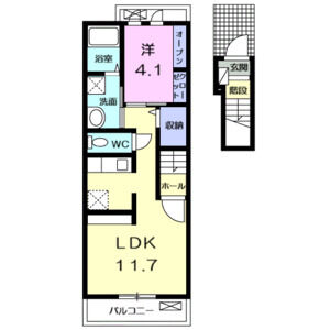 1LDK 間取り図