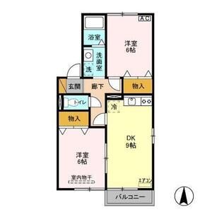 2DK 間取り図