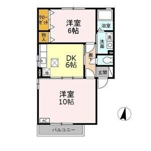 2DK 間取り図