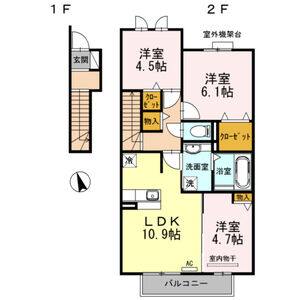 3LDK 間取り図