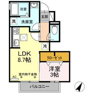 1LDK 間取り図