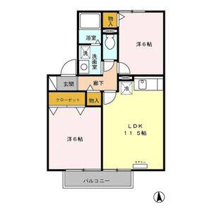 2LDK 間取り図